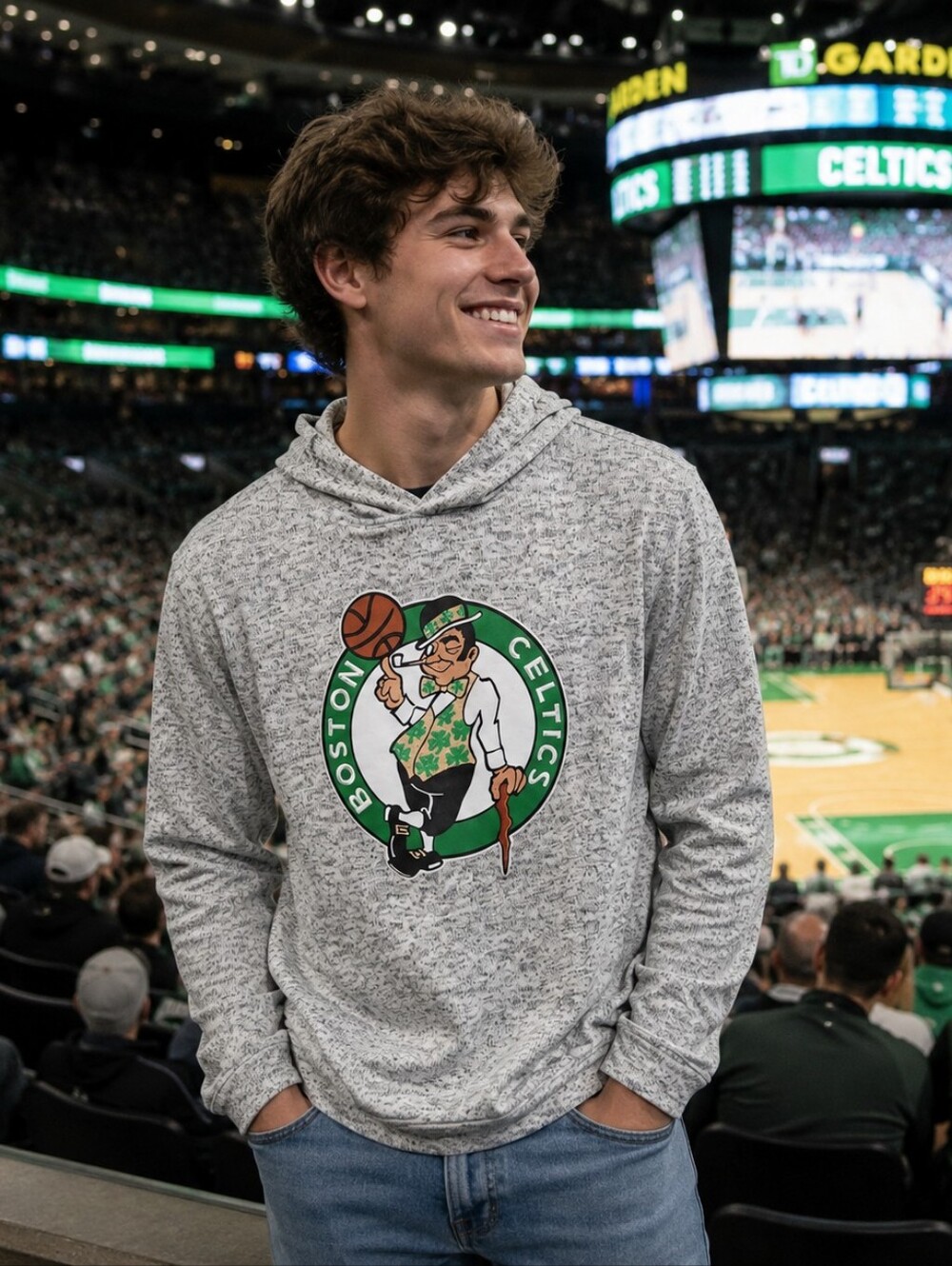Antigua Apparel Absolute Boston Celtics Hooded Pullover Sweatshirt NBA Men's M